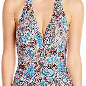 Jantzen Paisley Halter Swimsuit 14